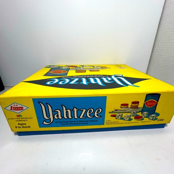 Vintage Yahtzee Dice Game by Milton Bradley Made in USA Original Box and Pieces - Picture 5 of 6